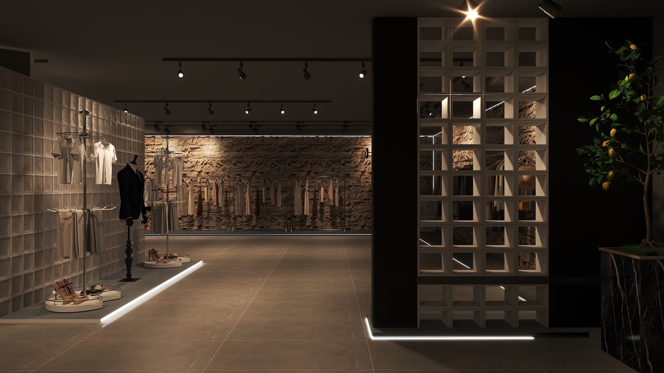 潘勇斌-海宁服装展厅  -装修设计方案