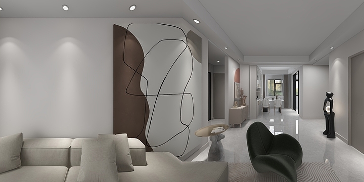 设计师一阿呆-春风南岸效果图-装修设计方案