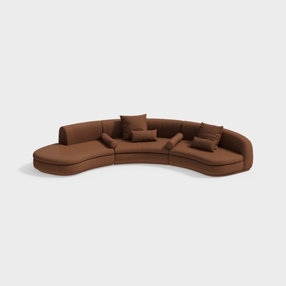 Youjiamiao with Italian minimalist Baxter curved sofa