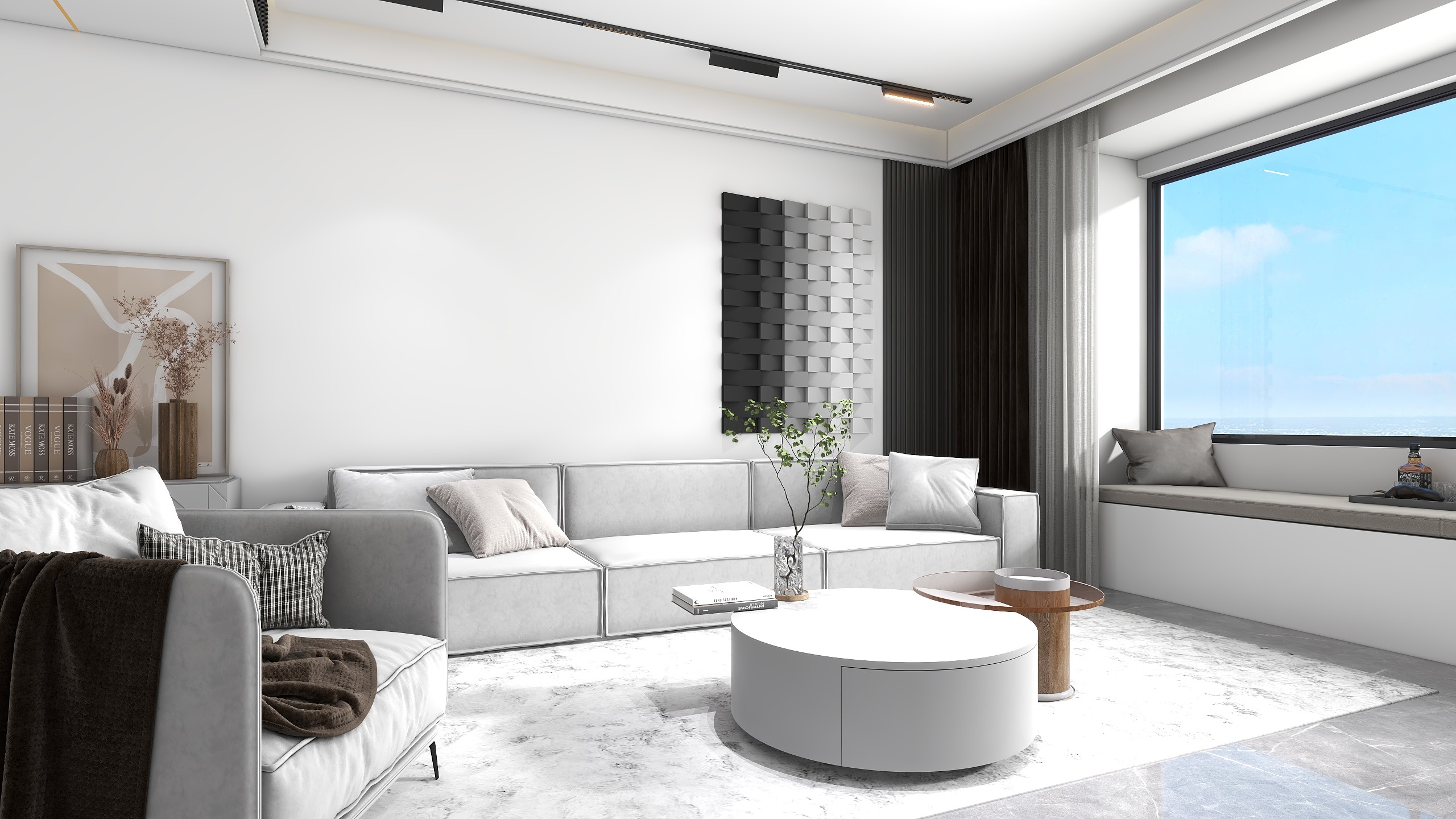 冀川空间-静海·绿城 春熙云峰苑 现代极简装修效果图