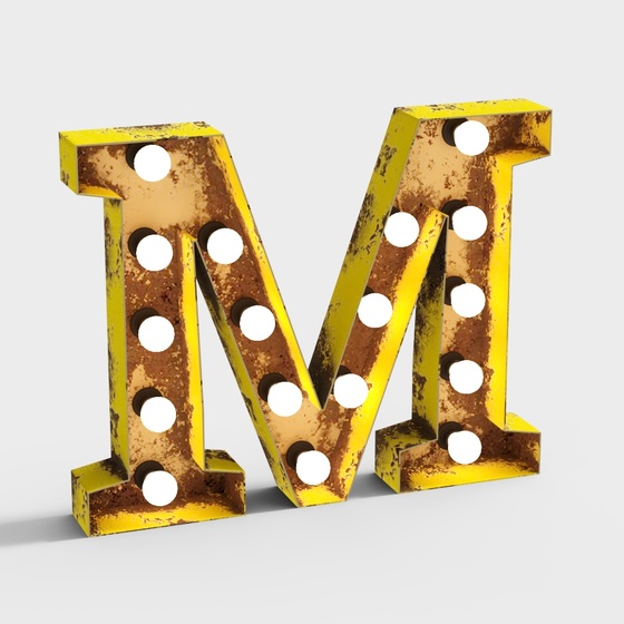 ~More Avant garde Others,Industrial style letter,3D Text,Table Decor,Decorations,golden