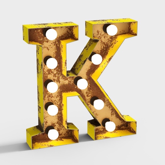 ~More Avant garde 3D Text,Industrial style letter,Table Decor,Others,Decorations,golden