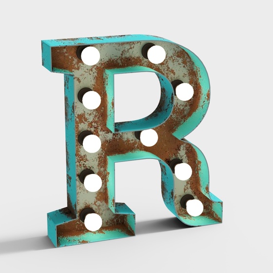 ~More Avant garde Industrial style letter,Others,Table Decor,3D Text,Decorations,golden