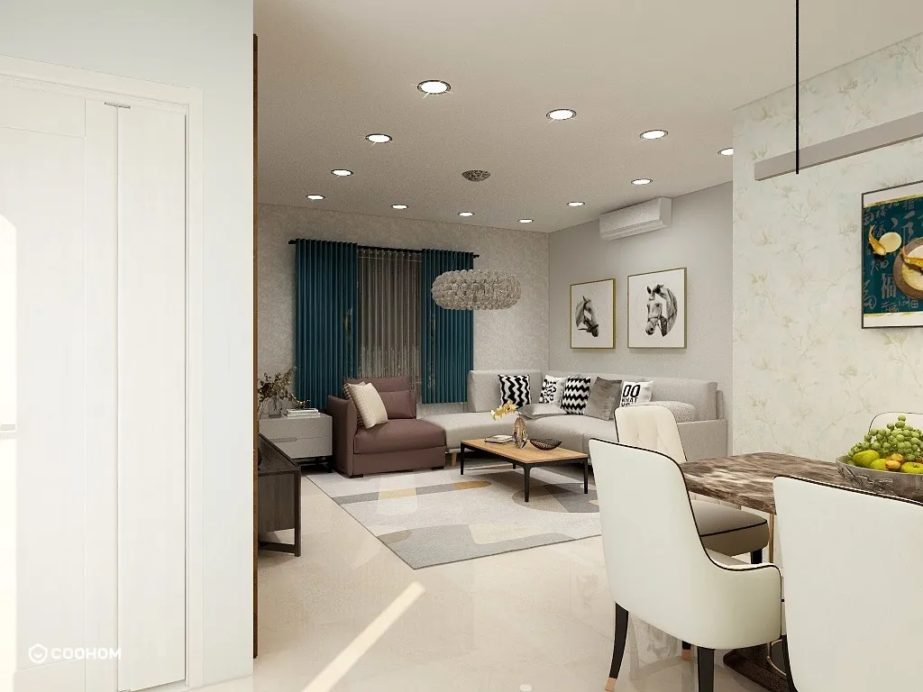 Neha Rehan的装修设计方案:Elegant Apartment 