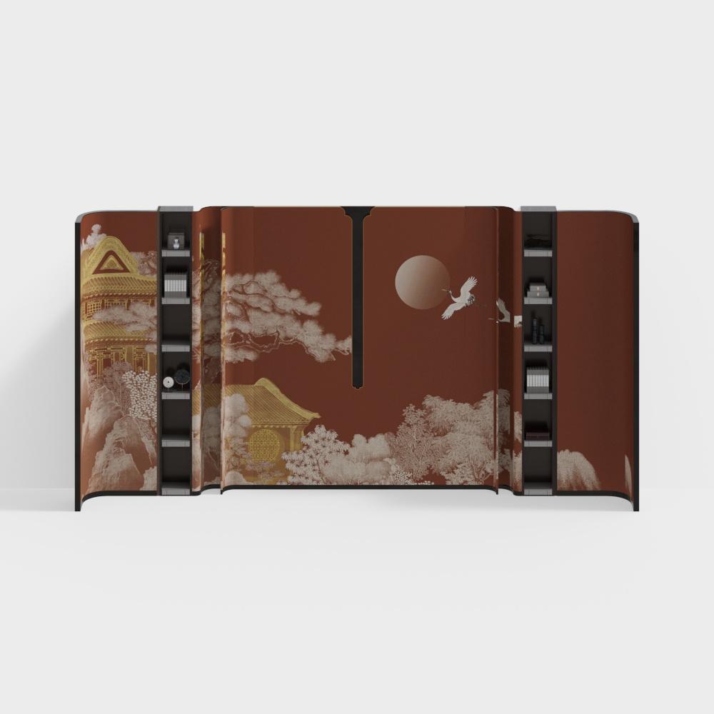 新中式背景墙