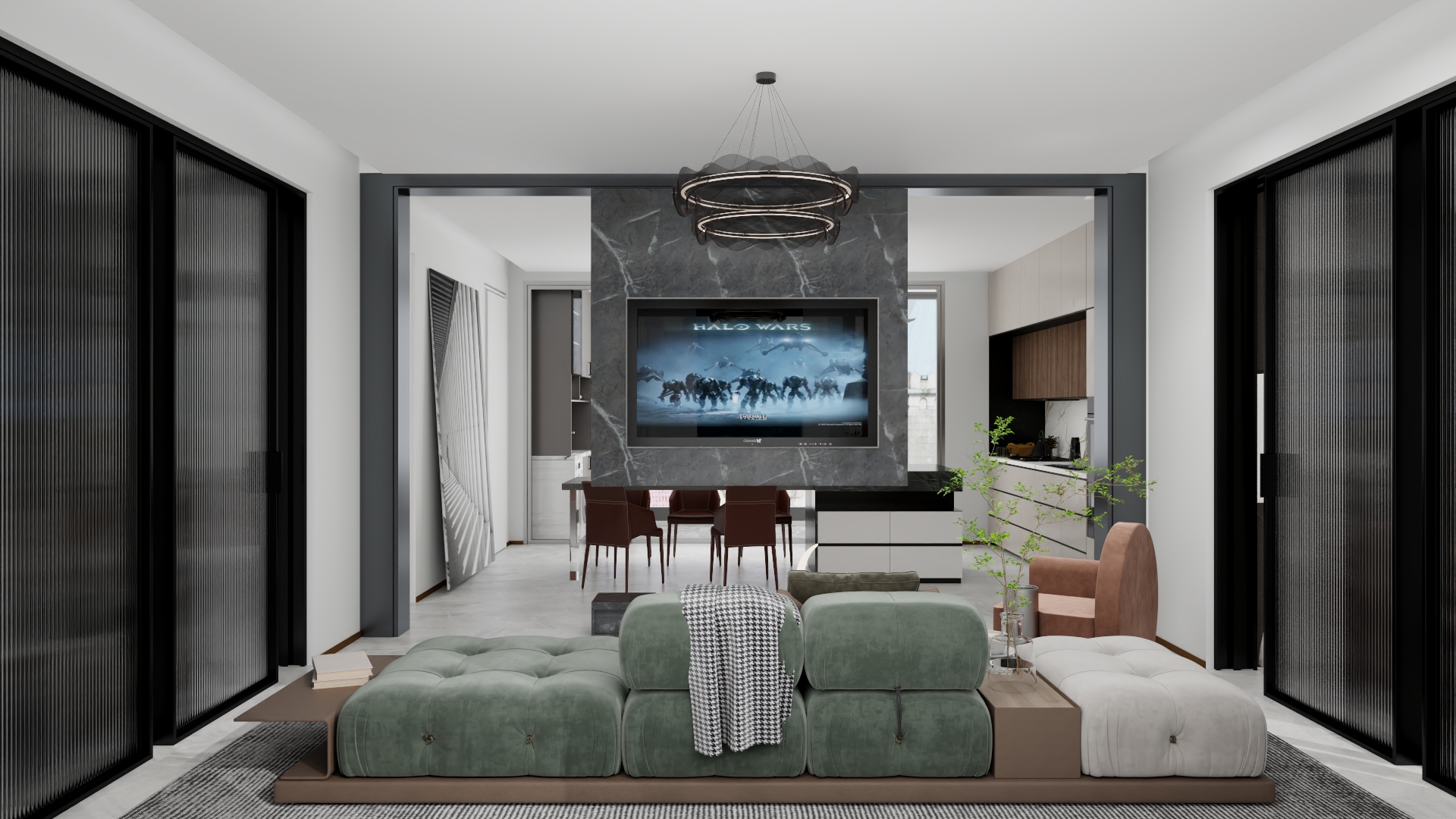 YCspaceAJ-翠屏凤凰水城118㎡3室装修效果图