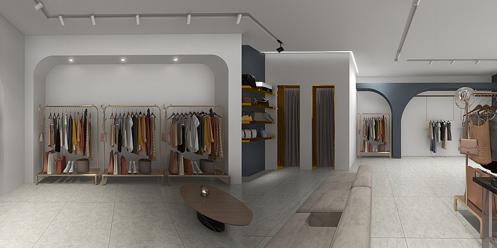 设计师~阿龙-万容广场服装店-装修设计方案
