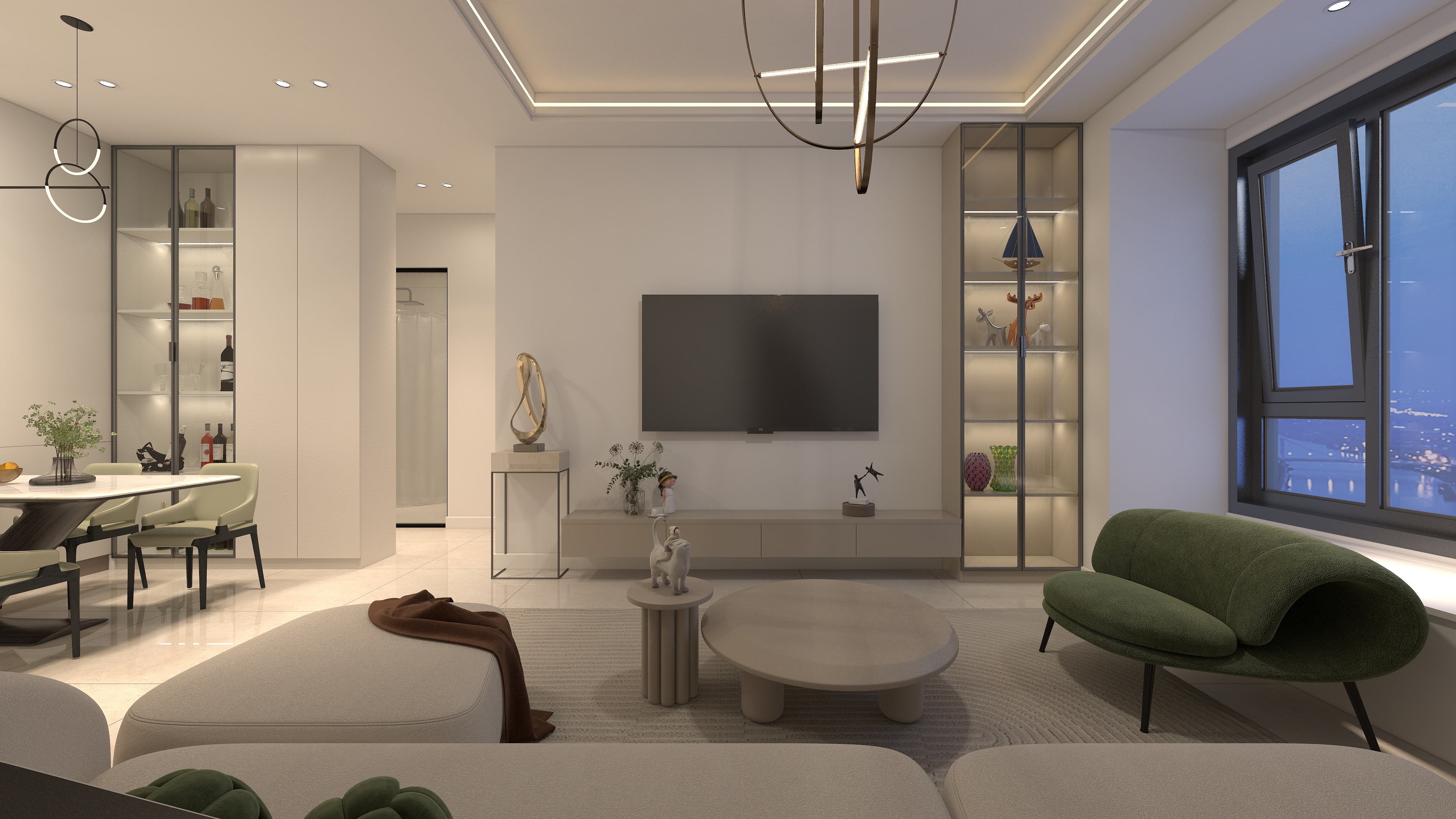 扎兰屯伯爵-71㎡2室装修效果图