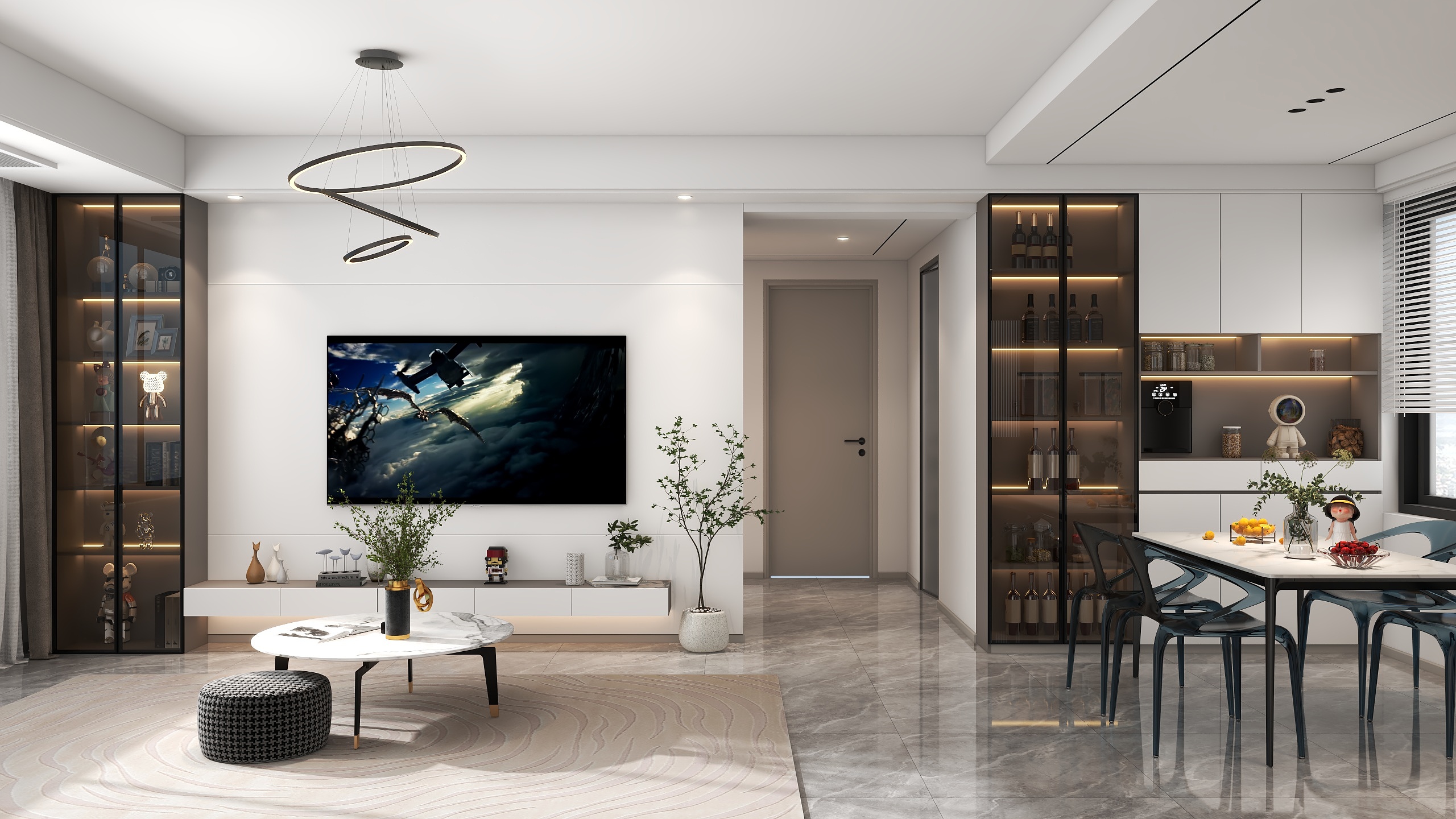 青石空间-现代风格 轻奢方案装修效果图