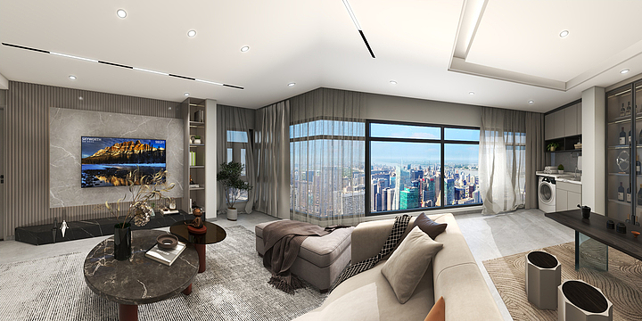 若只如初見cmda-湄潭客户暗灰色调-装修设计方案