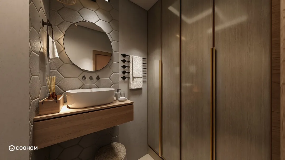 NoormArcInterioR的装修设计方案:Modern small Bathroom