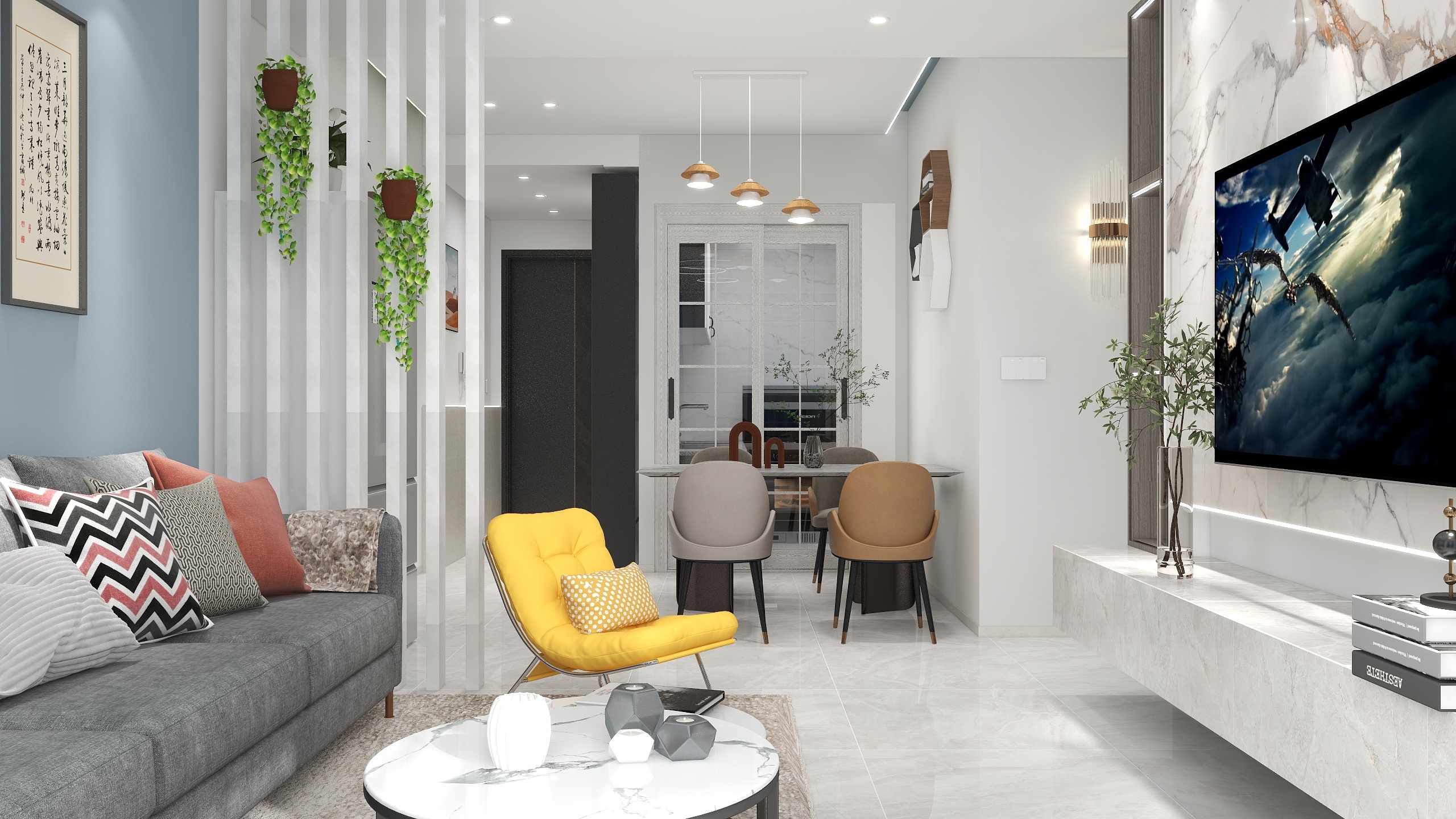 添乐家装饰设计-崇州市102m²三室-王总新家-装修设计方案