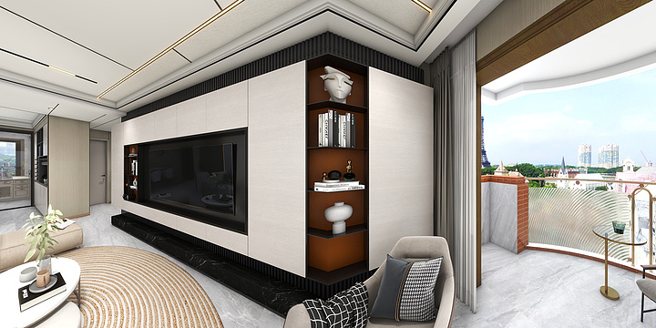 王斌装饰杭州经营部-温州村店香樟公寓改背景-装修设计方案