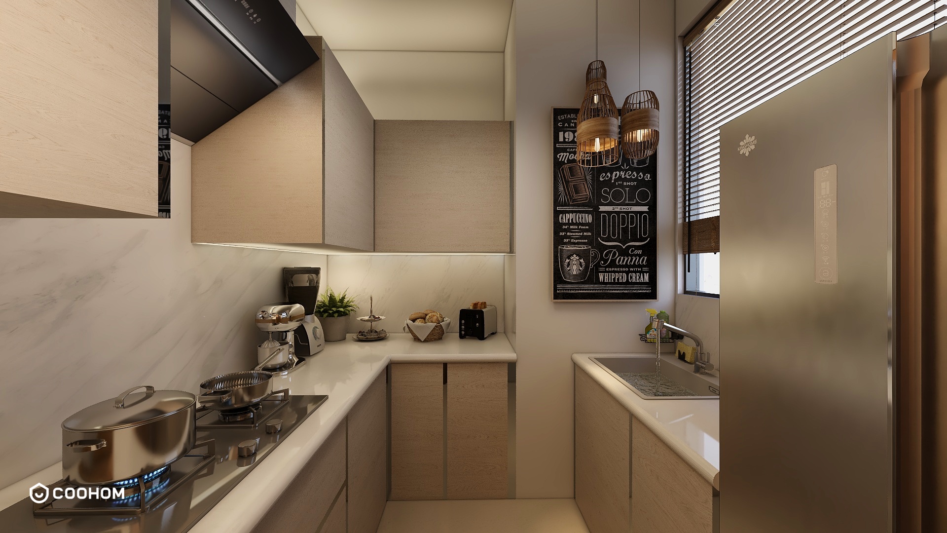 NoormArcInterioR的装修设计方案:Modern Small Kitchen Apartment