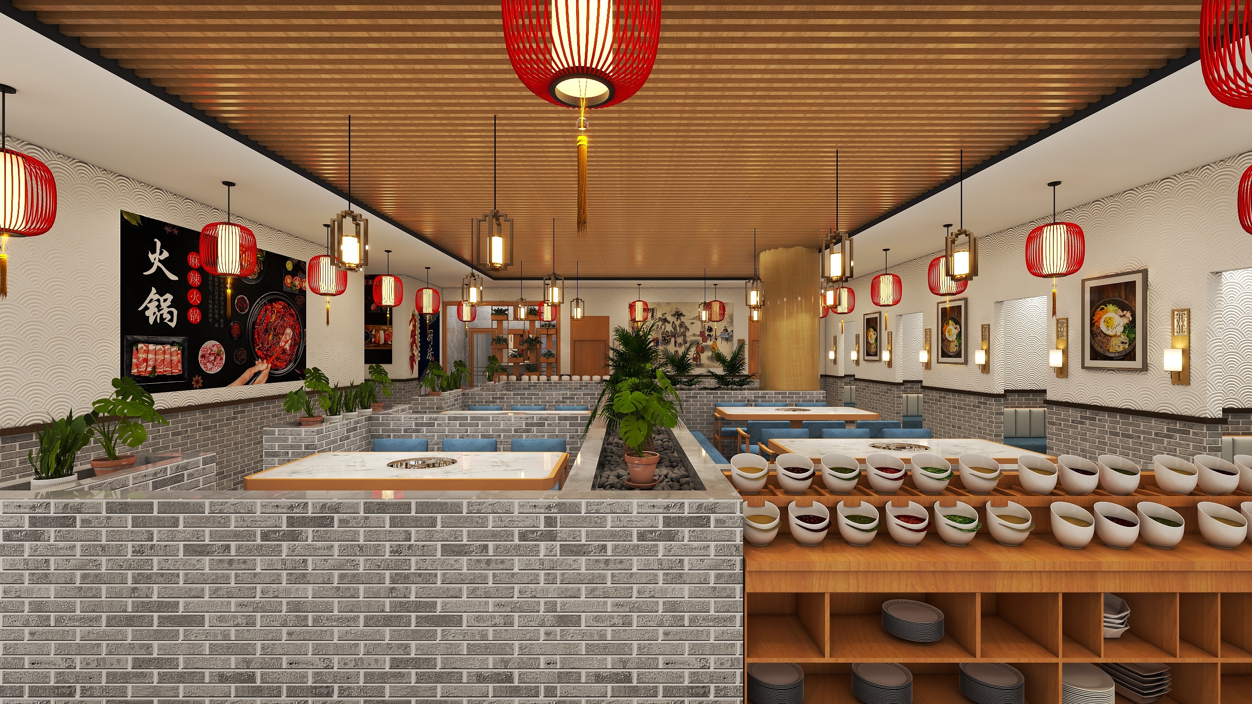 小張空间设计-火锅店-装修设计方案