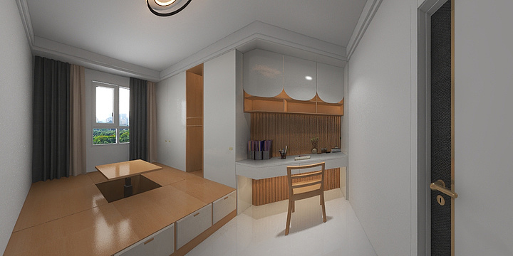 杨伸18355115789-新航佳苑85平原木风-装修设计方案