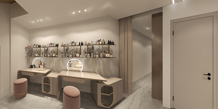 覃珊珊-LHY-3-3-39摄影工作室全景效果图+门头+施工图-装修设计方案