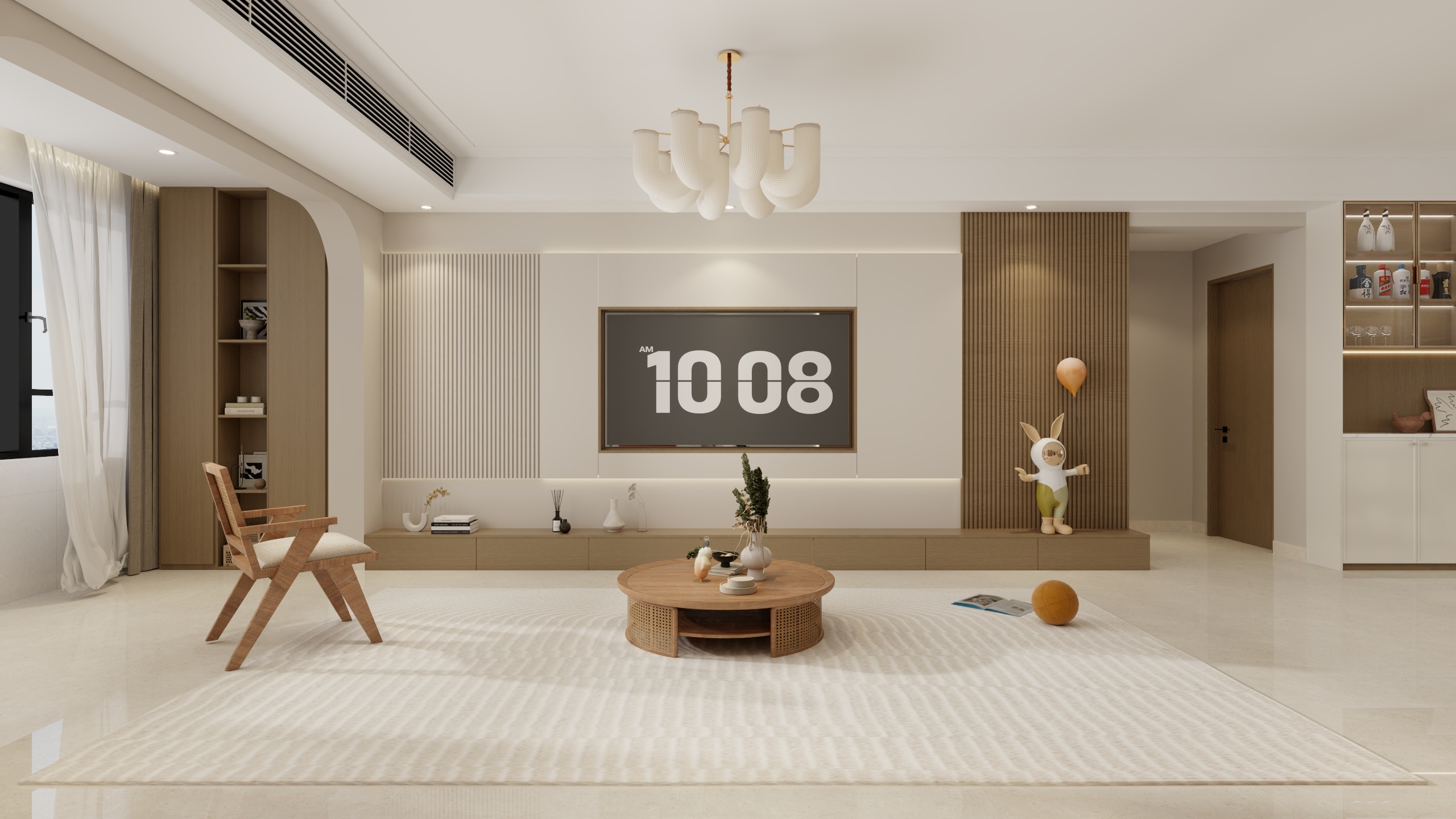 袁慢-130平--原木奶油风-装修设计方案