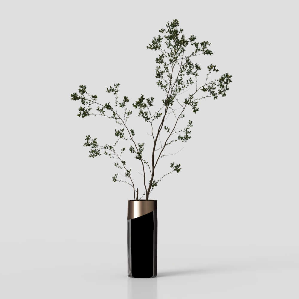 花瓶花卉3D模型