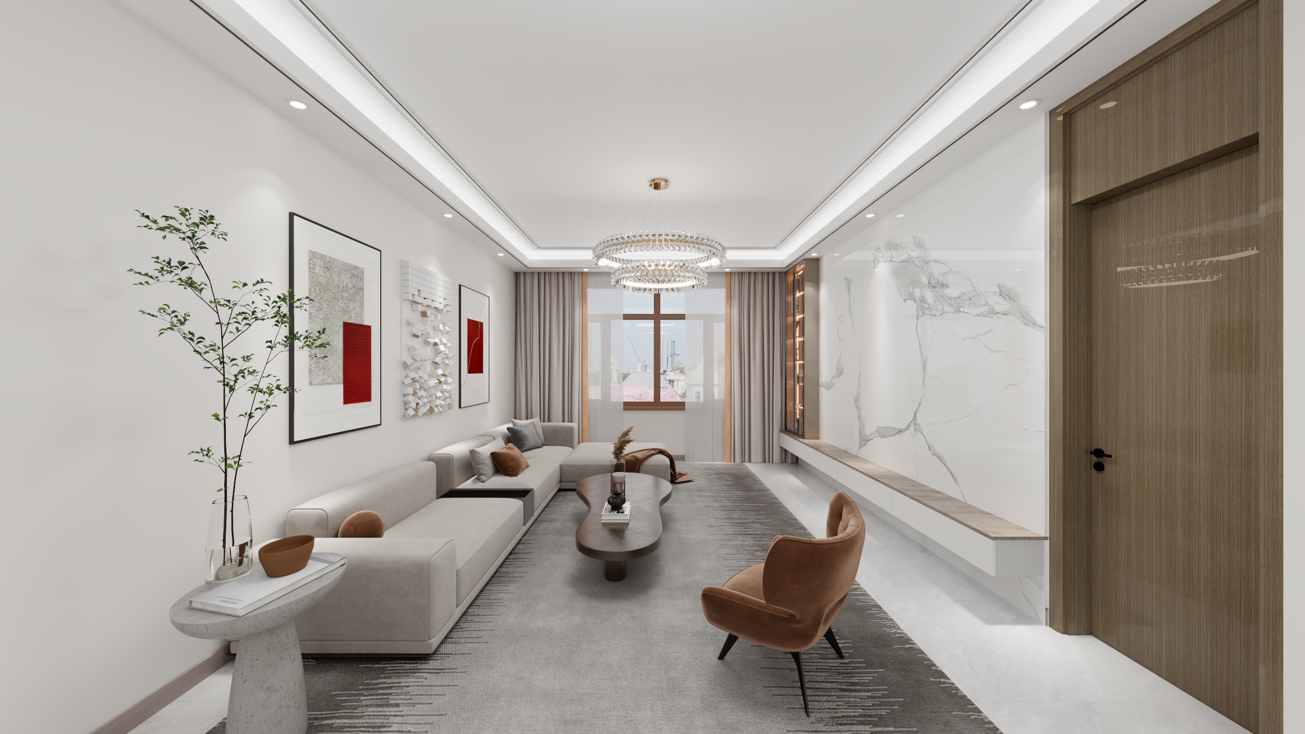 设计师台台-现代140㎡三室两厅-中海-装修设计方案