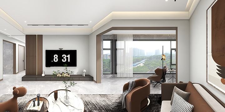 壹贰叁空间设计-天景郦城一号楼大套-装修设计方案