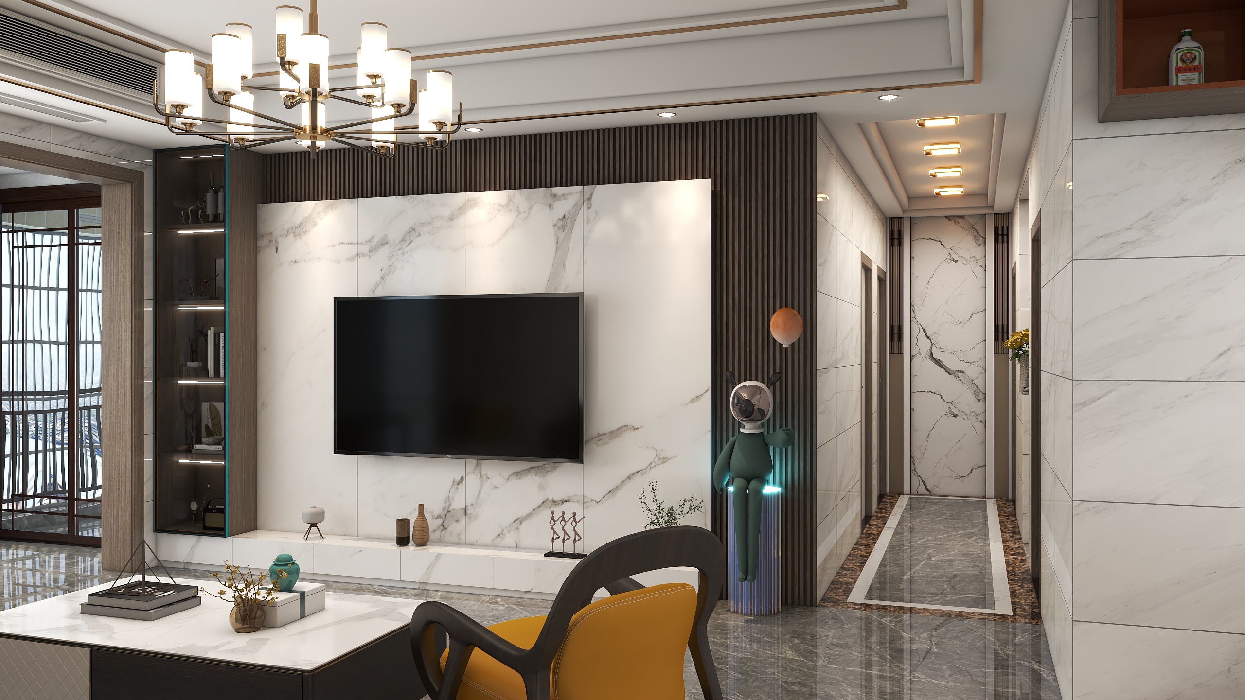 黄克诚-锦绣首府新中式153㎡4室装修效果图