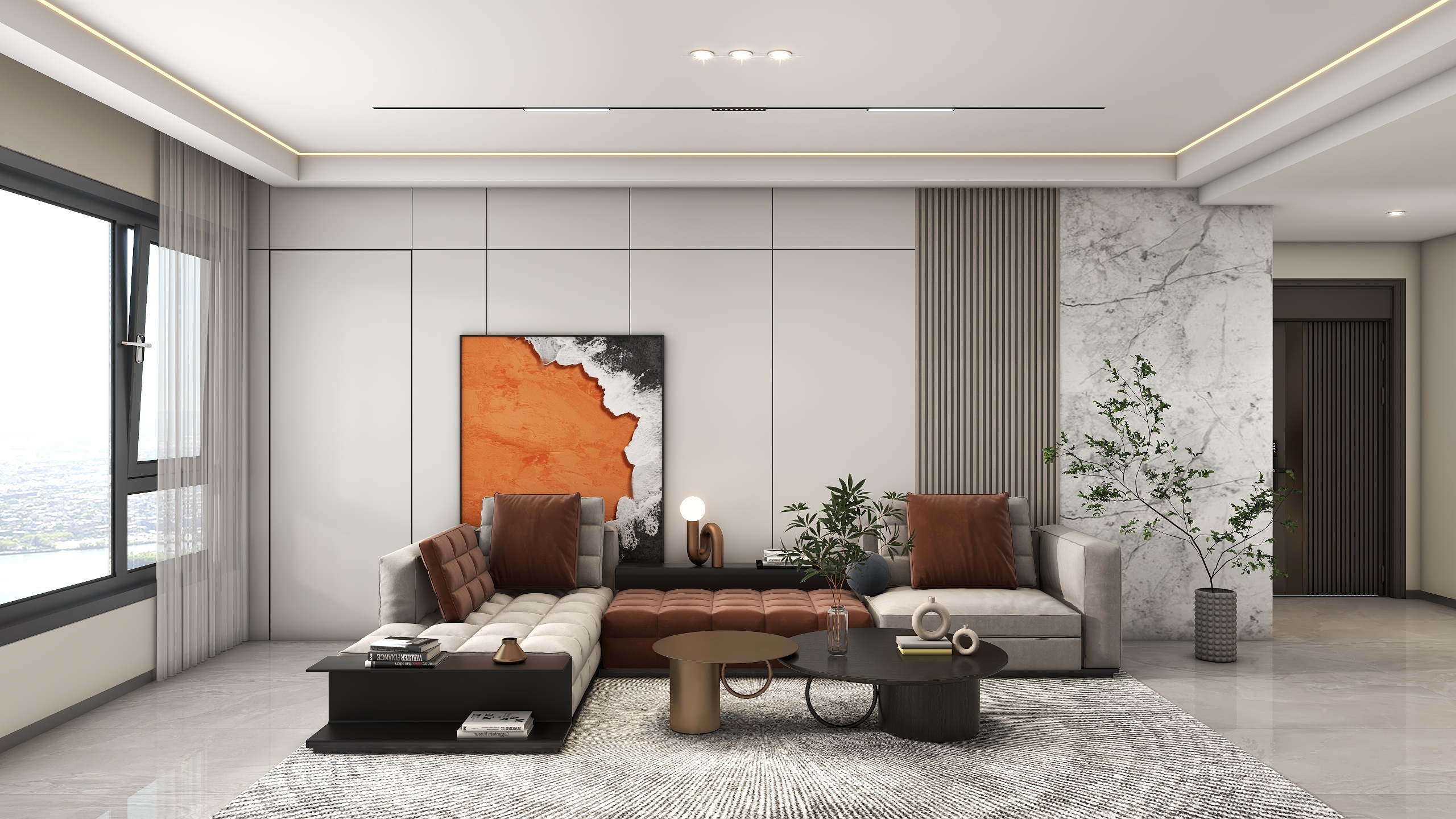 星空设计工作室Design-三居95㎡现代轻奢装修效果图