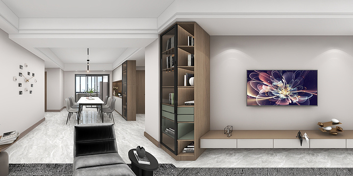 洪湖楼盘案例分享李工设计-香榭丽舍33-2-2201-装修设计方案