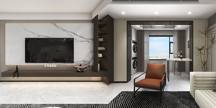 橙兮兮-现代轻奢风格，康城水岸三室改-装修设计方案