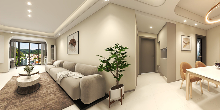 祥麟设计工作室-绿城6-1奶油-装修设计方案