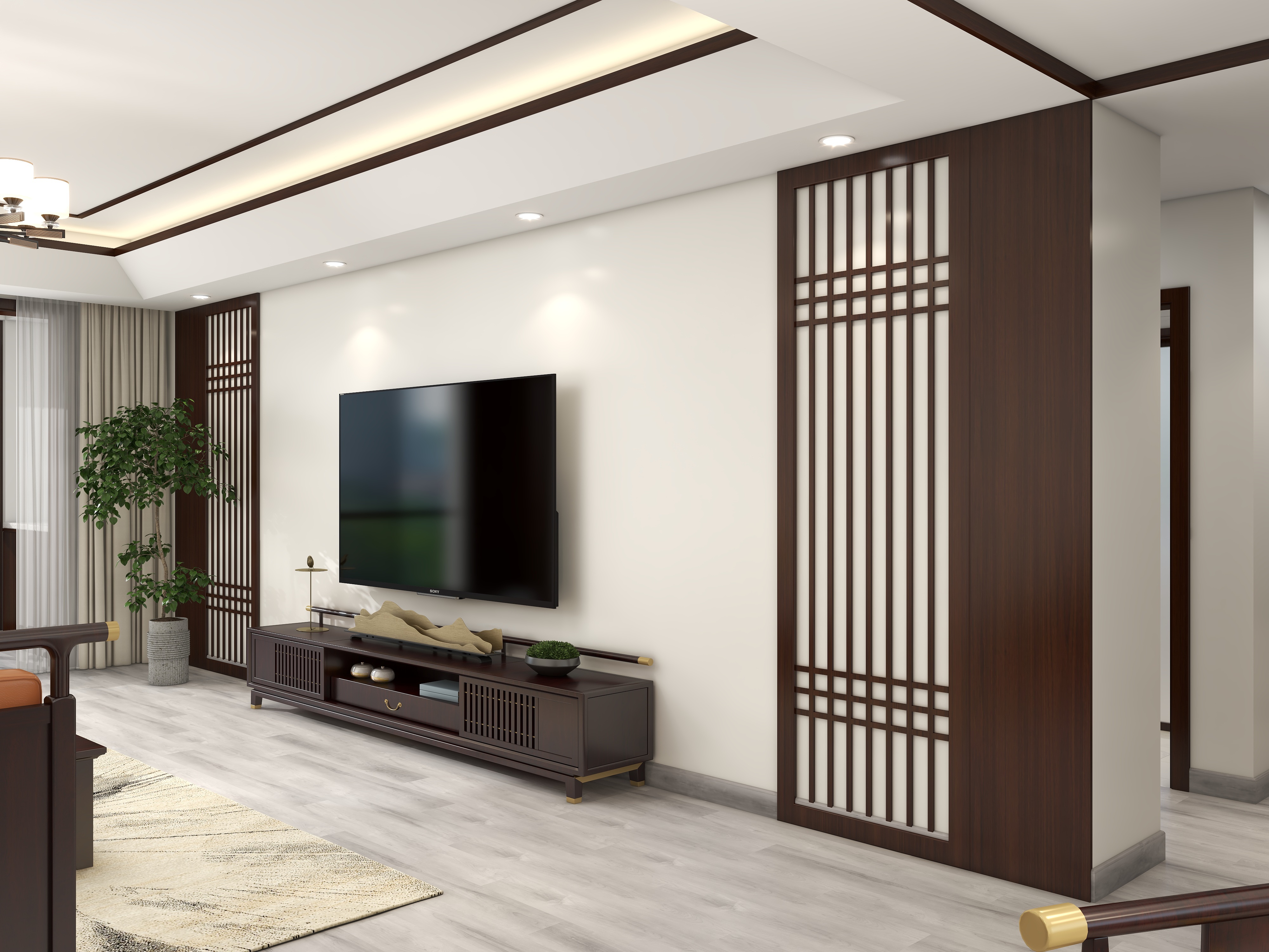 设计师楚巍-政和花园-A区150㎡3室装修效果图