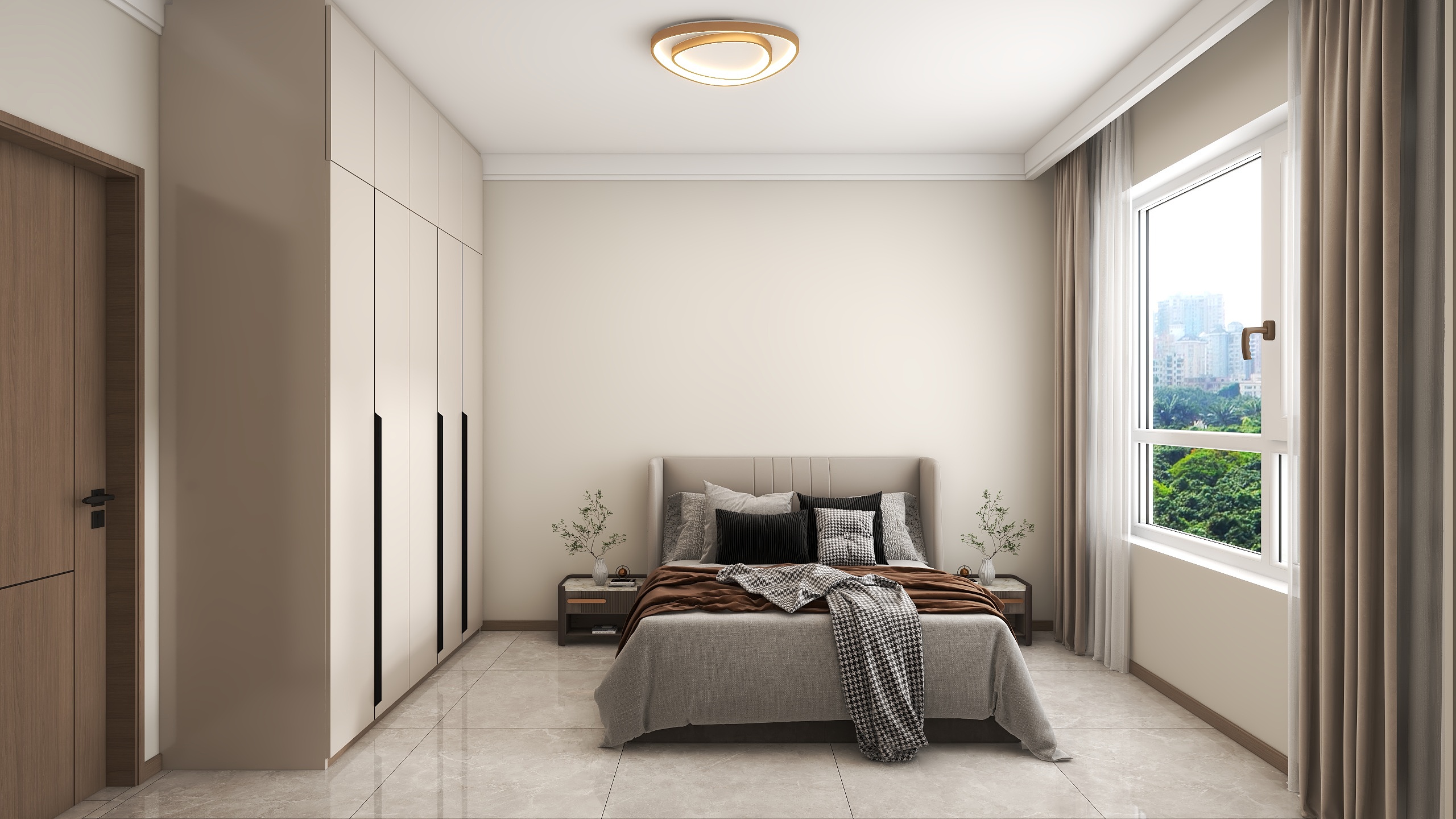 卡其鸡-龙庭御墅7-3-702-卫生间下水管入墙-装修设计方案