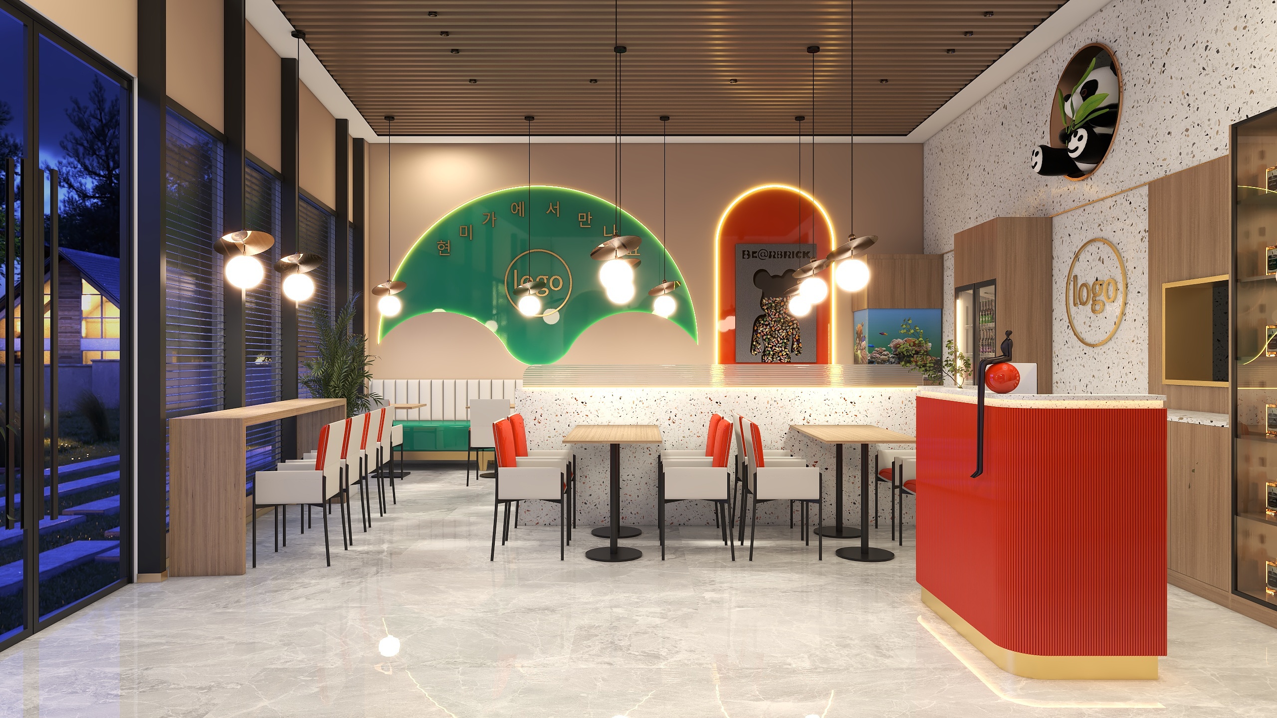 云渲染000-金石滩餐厅-装修设计方案