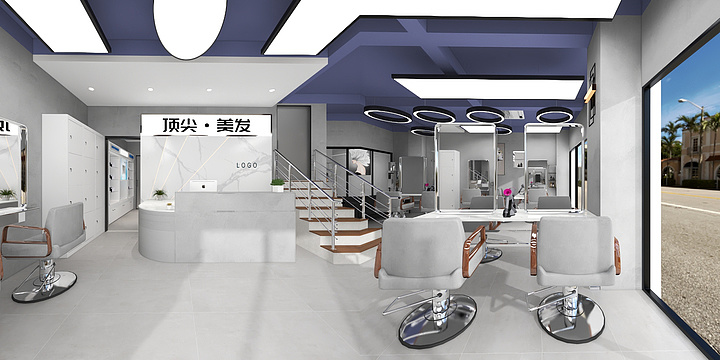 壹点点-顶尖美发-装修设计方案