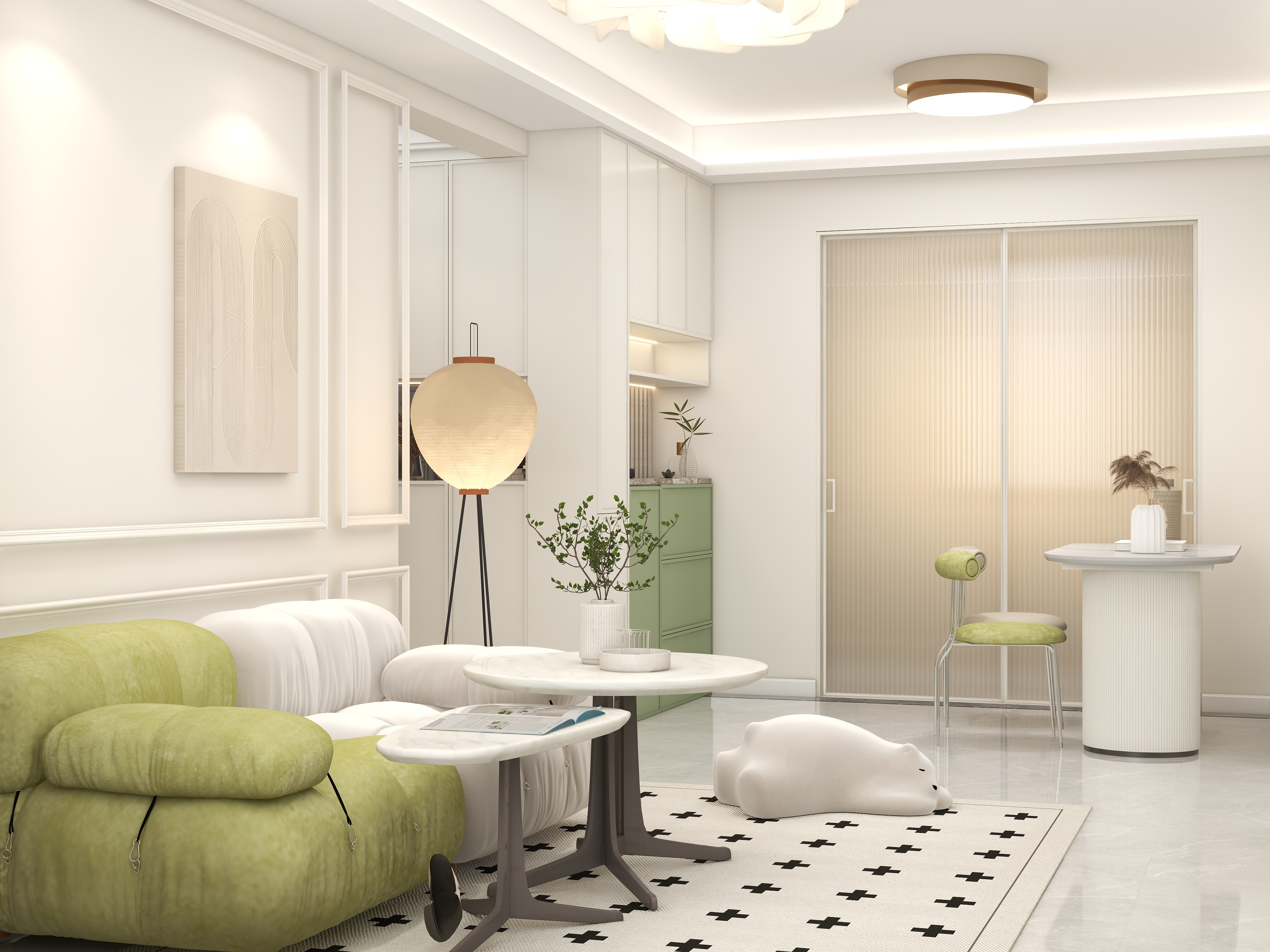 李佳洋-精装房-奶油风装修效果图