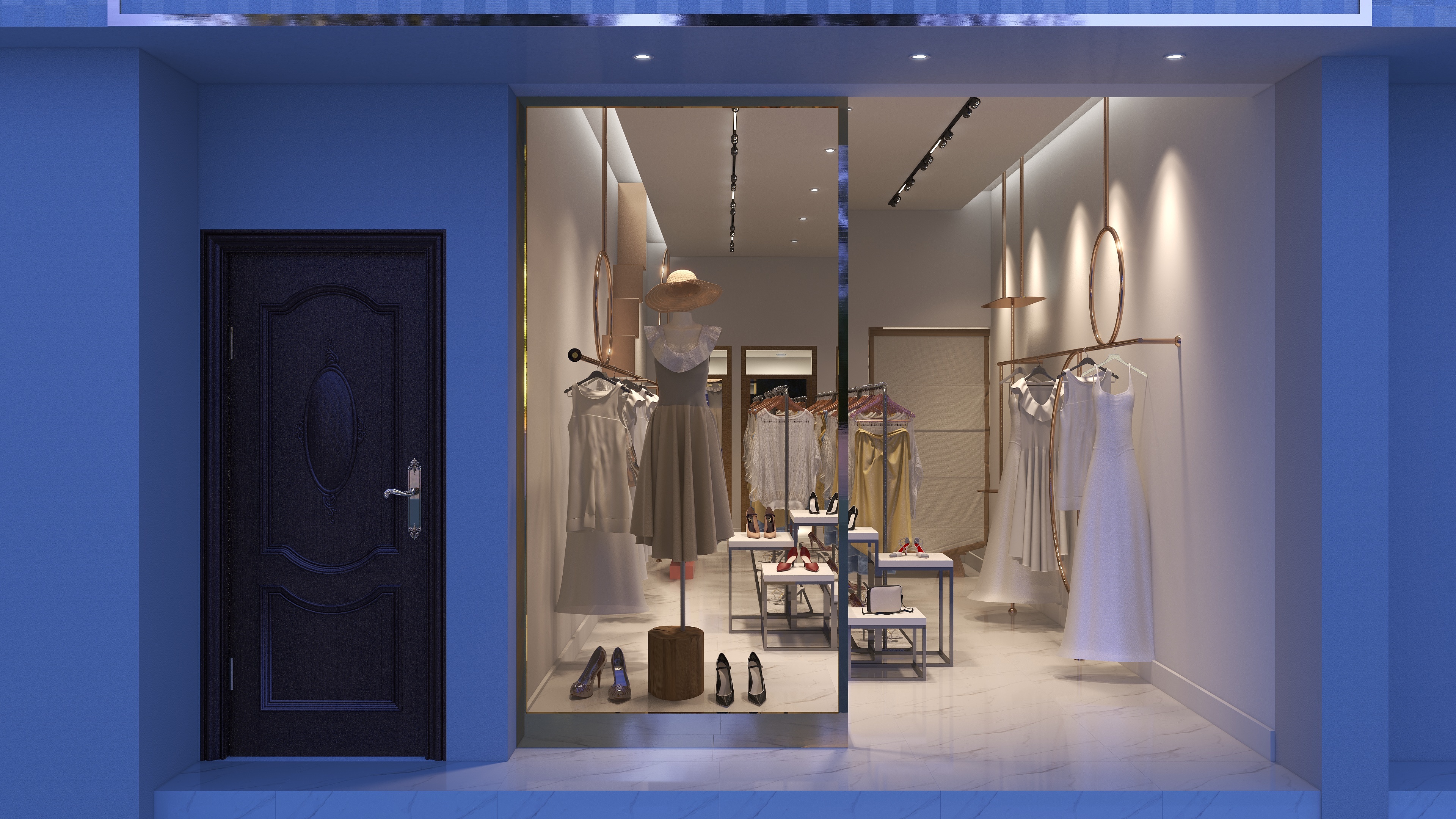 秋季無痕-予美女装店-装修设计方案