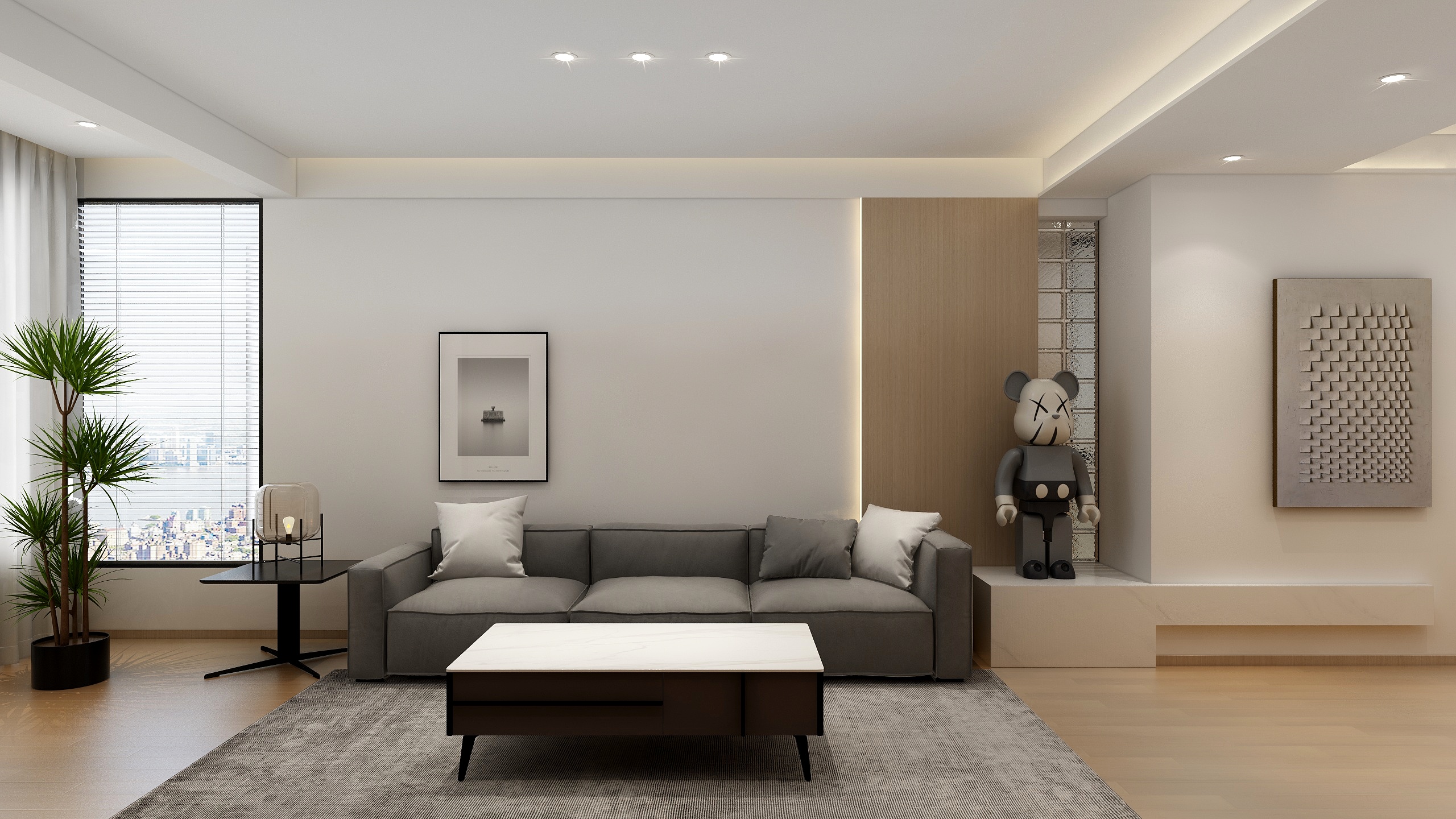 连瑞雪-简约原木115m²三居装修效果图