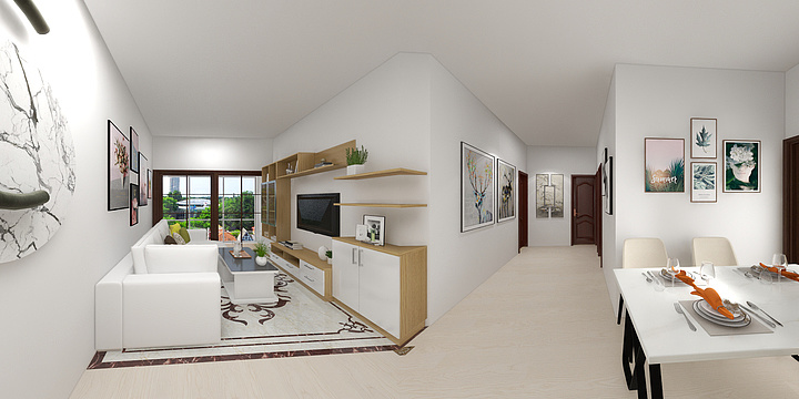 DreamCrean-阿斯达105㎡3室-装修设计方案