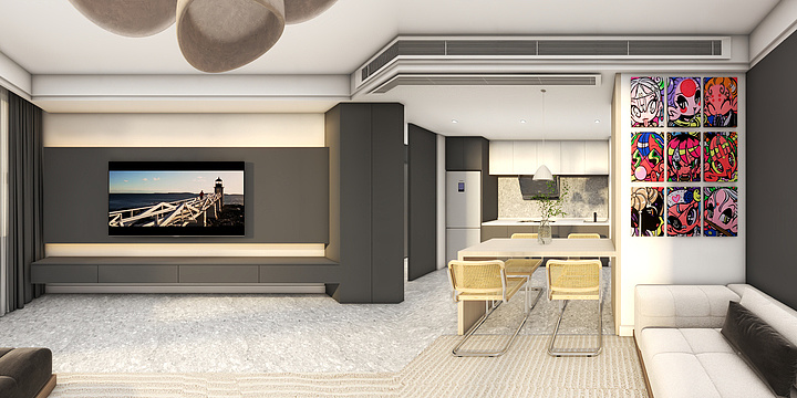 空间设计大米-黑白灰-装修设计方案