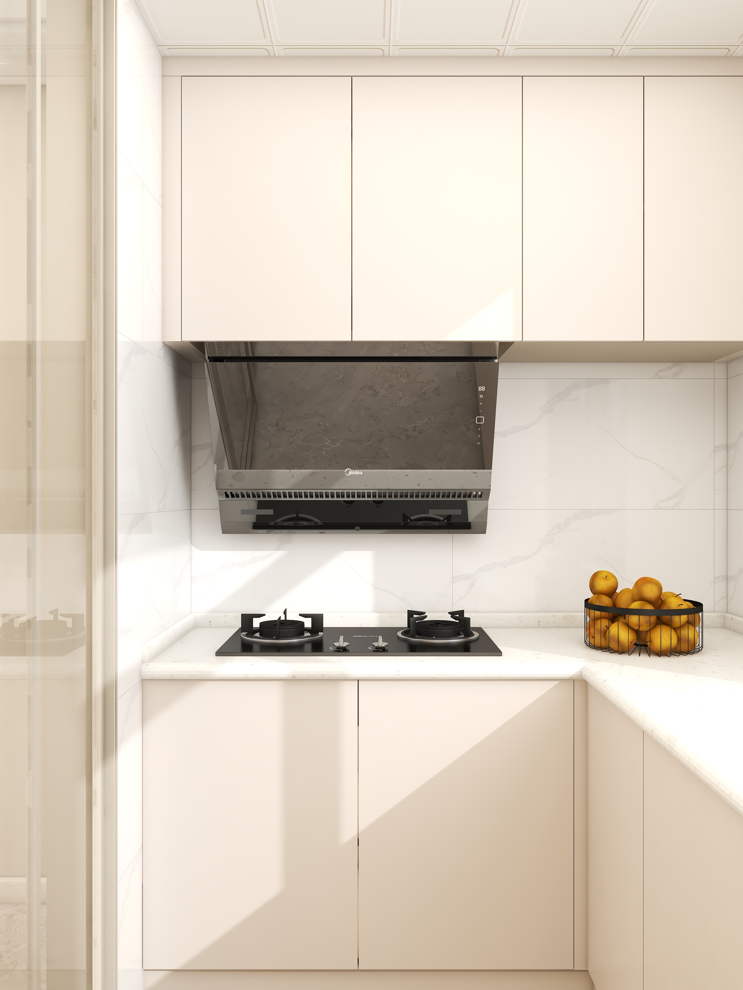 壹诺设计工作室-114㎡4室-现代简约 一层厨房装修效果图第2张