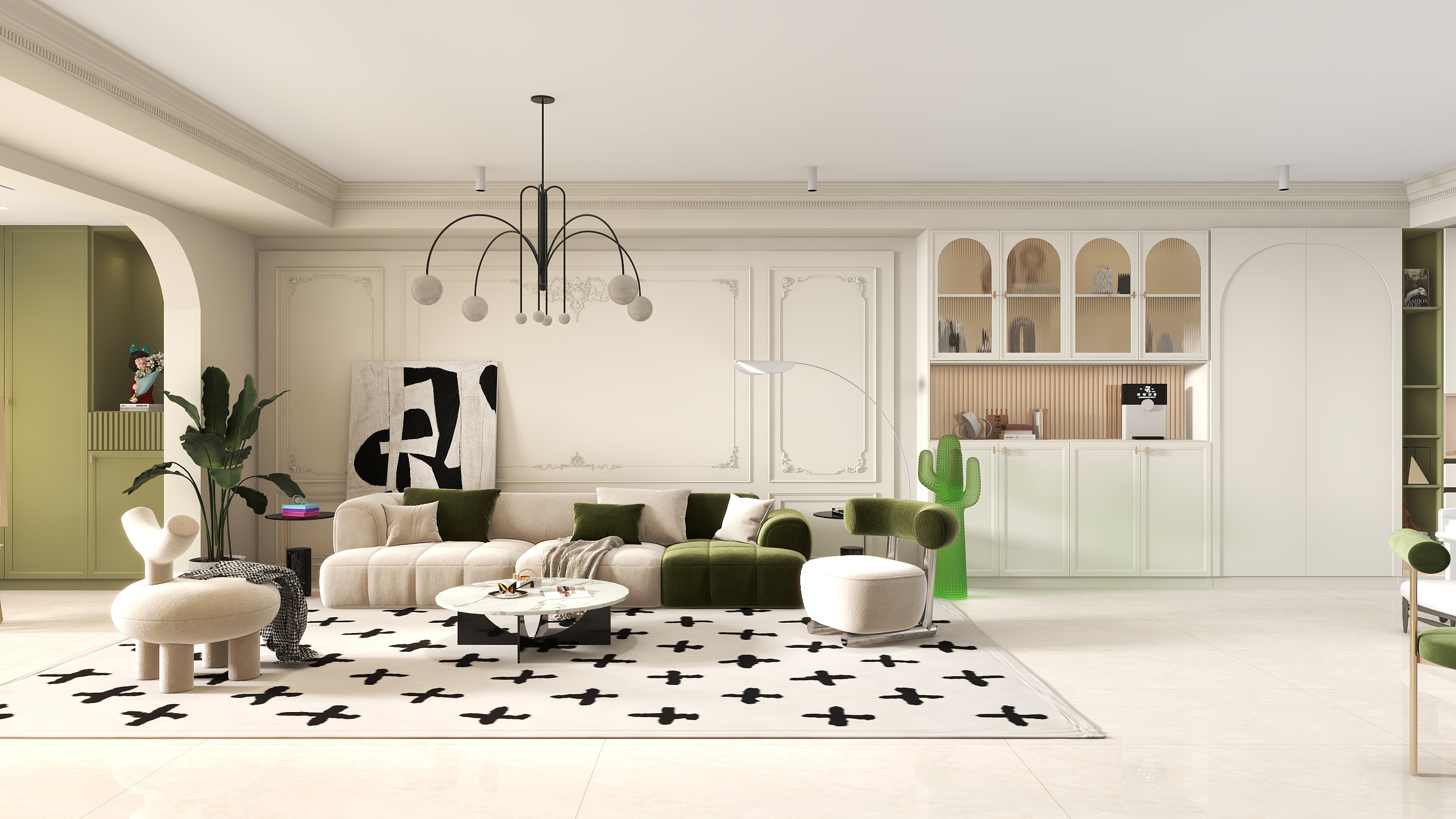 欧世达设计工作室-法式奶油风-装修设计方案