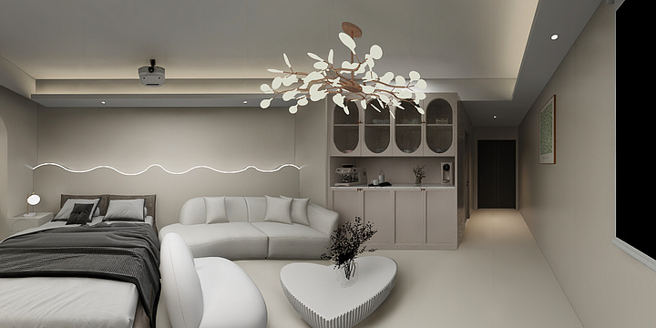 叁葉design-万科双月湾-民宿-装修设计方案