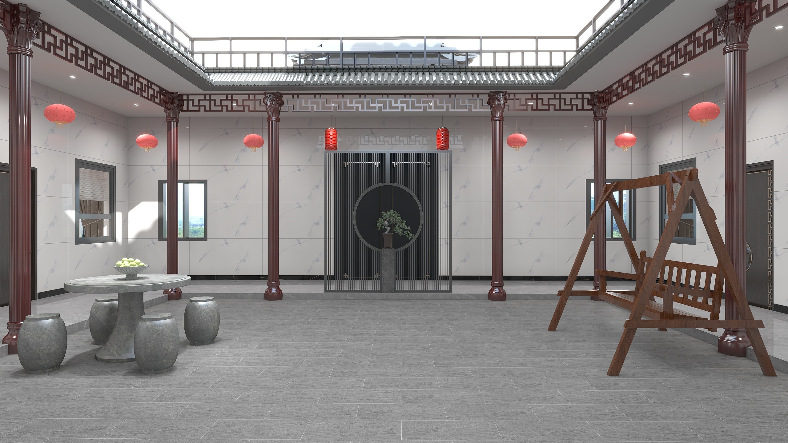 格莱斯刘晓阳-中式四合院-装修设计方案