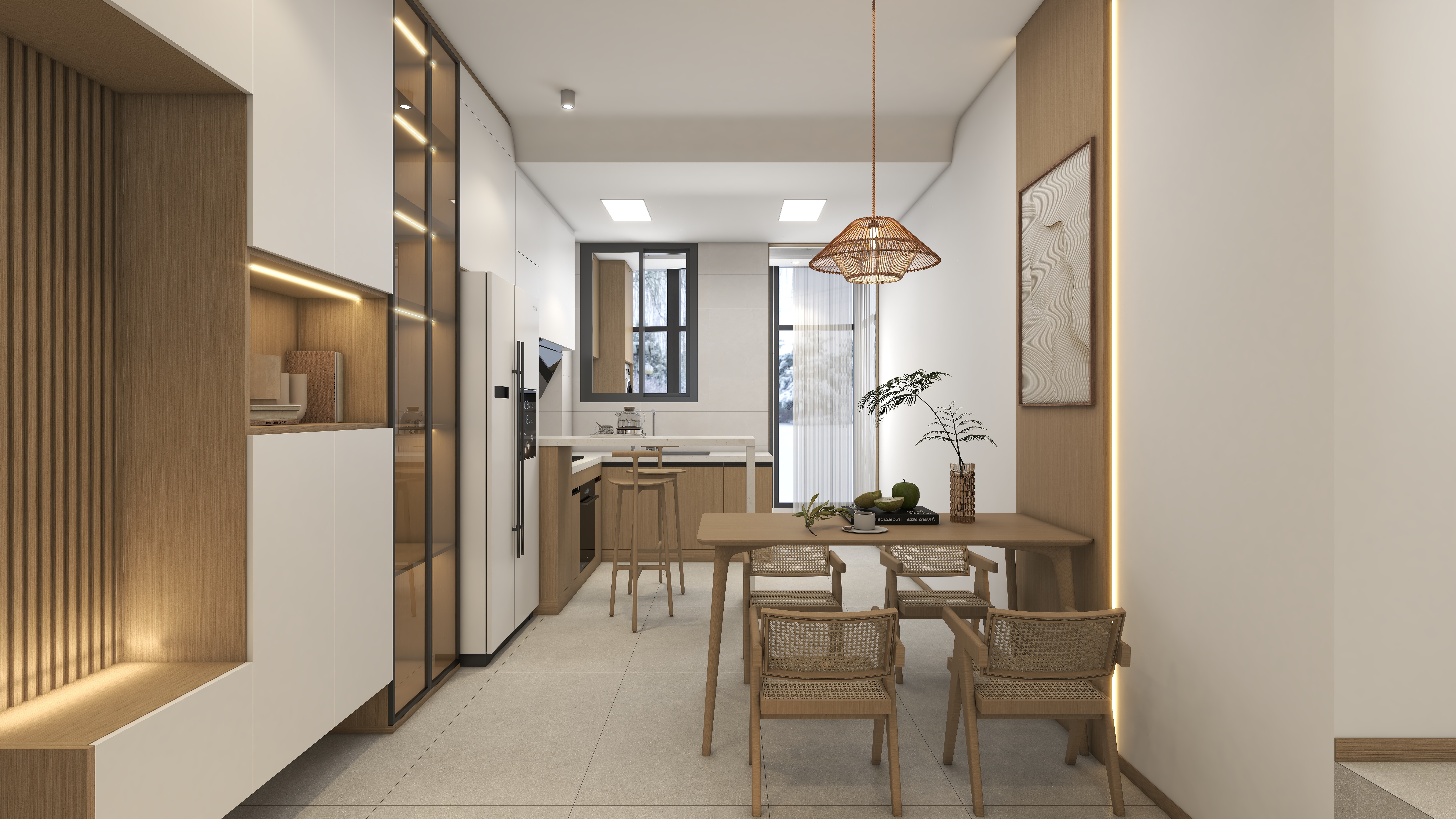 星空设计500一套-三居154㎡现代原木风 装修效果图