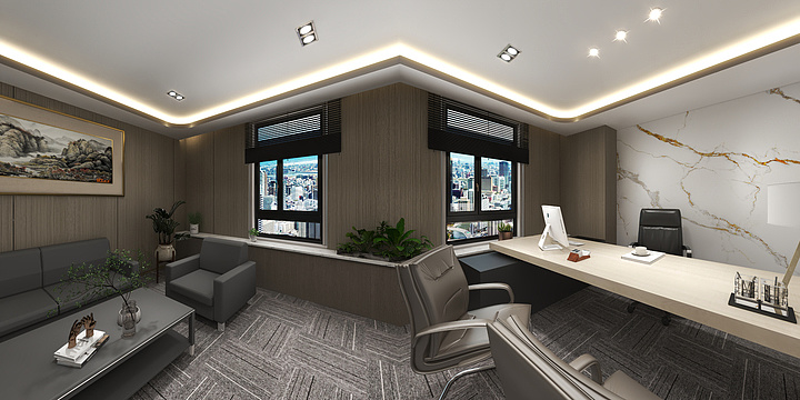 青海雅阁装饰-锦园大厦总经理-装修设计方案