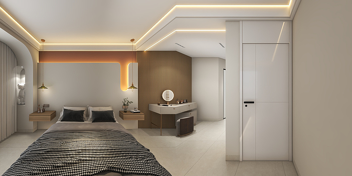 一号公馆设计事务所-吾悦华府奶油风风格-装修设计方案