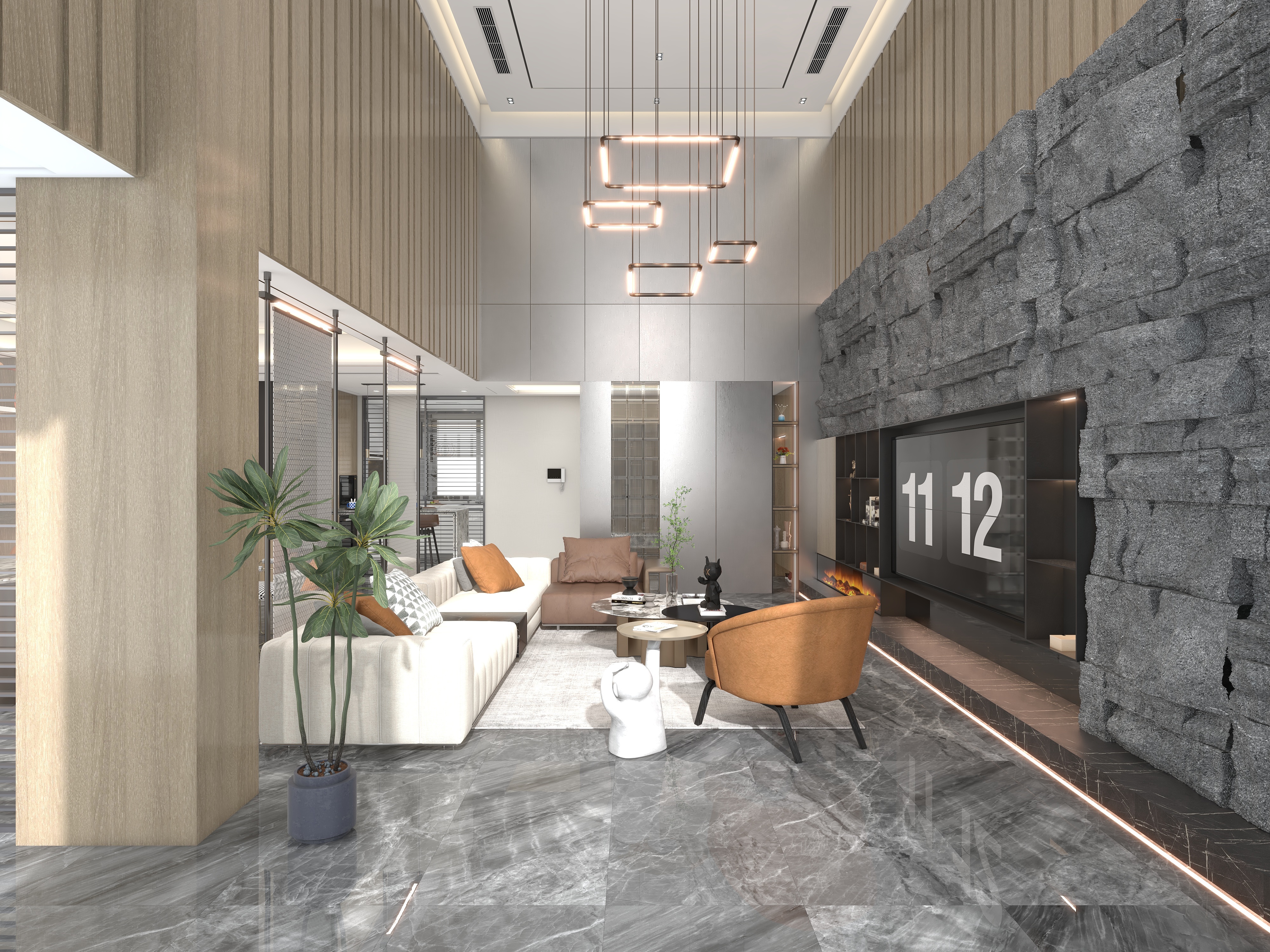 至简名设一钱春-215平空中墅【春】装修效果图