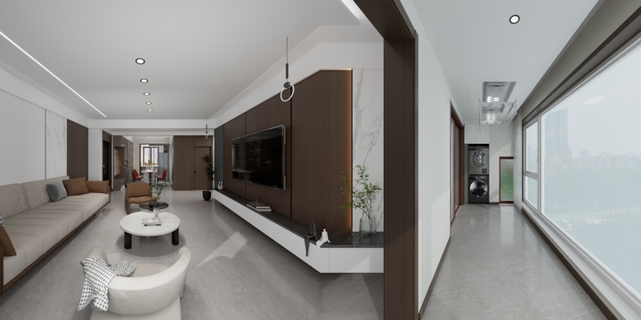 盛明轩家居装饰-115㎡3室-装修设计方案