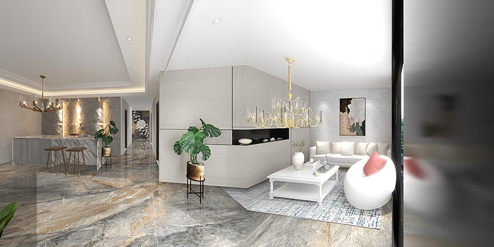 霍邱天城装饰设计-黄利群美容院-装修设计方案