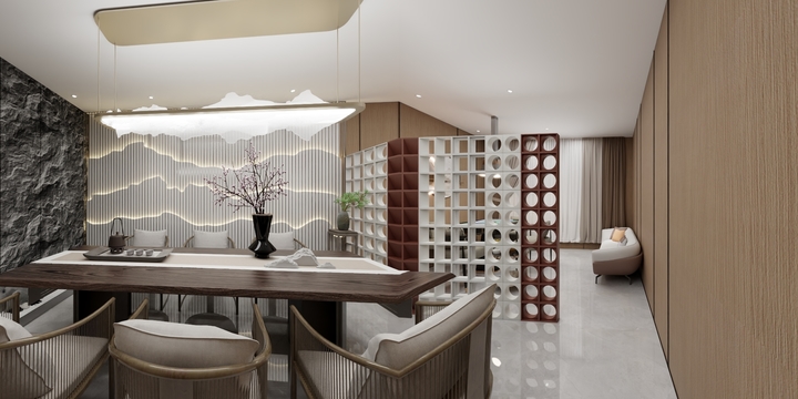 阳光林森隆浔装饰-霖泽卡尔茶室-装修设计方案